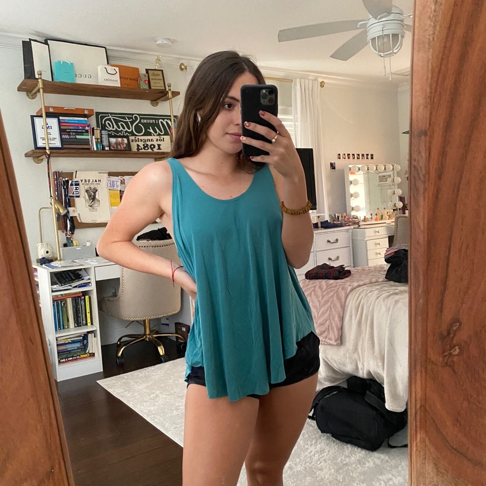 Blue Loose Tank Top